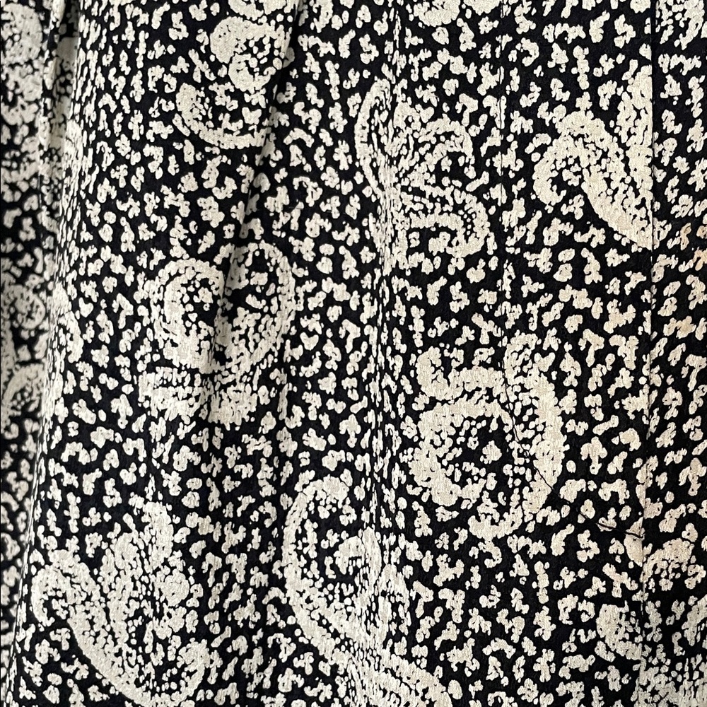 Anne Klein Vintage 100% Silk Black Paisley Pants size 12 - Picture 2 of 13